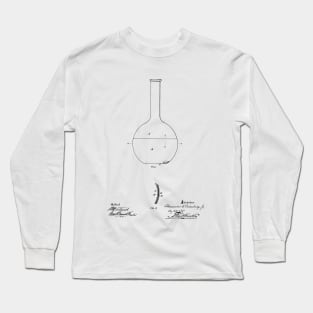 Chemical Flask Vintage Patent Hand Drawing Long Sleeve T-Shirt